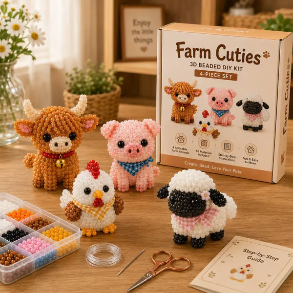 🧵✨ Mini 3D Beaded Animal DIY Kit
