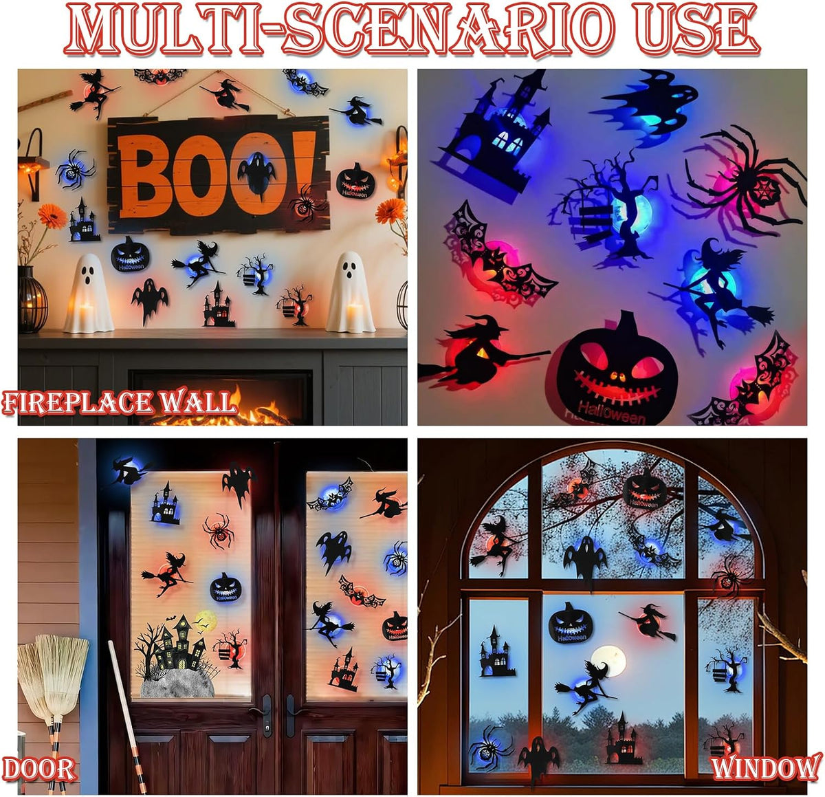 đ„Last Day Promotion 60% OFF|đ Halloween LED Silhouette Wall Light Stickers