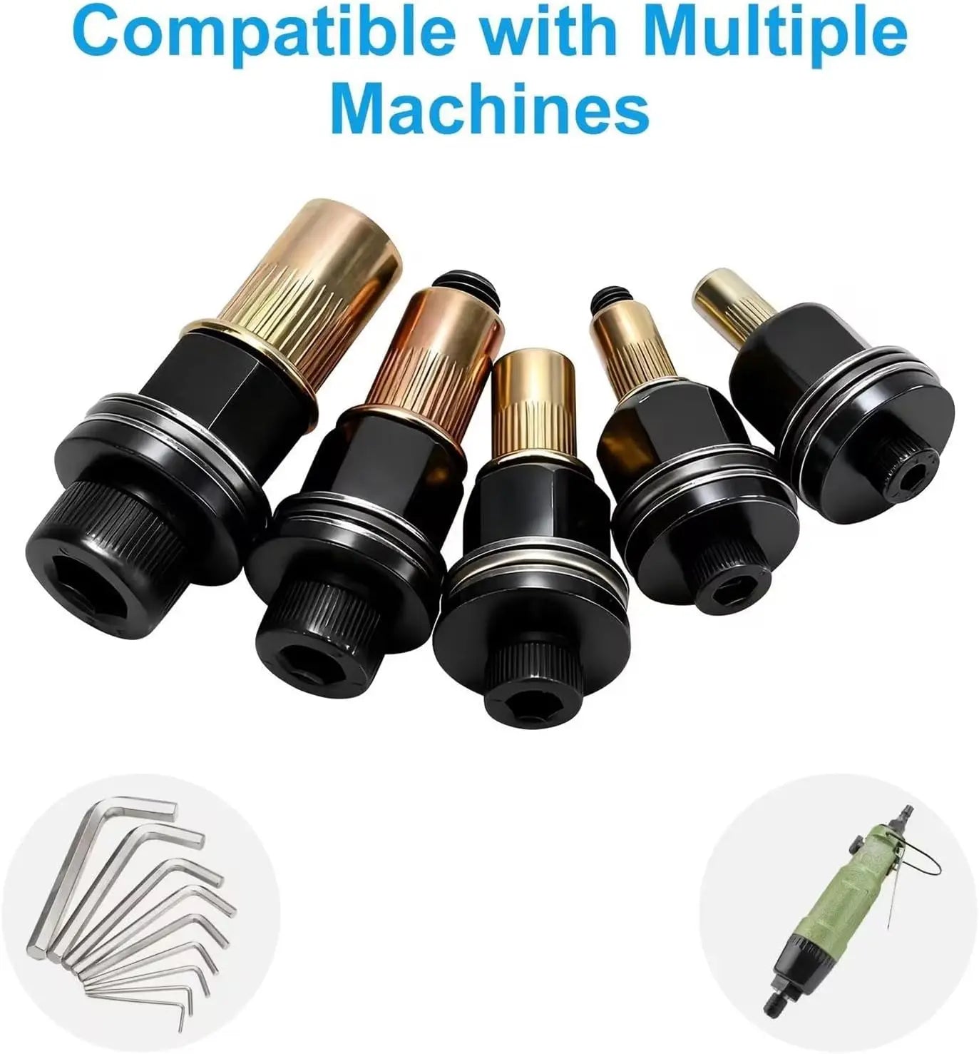 Head Rivet Nut Tool, M3 M4 M5 M6 M8 Rivnut Kit, Carbon Steel Rivnut Set,