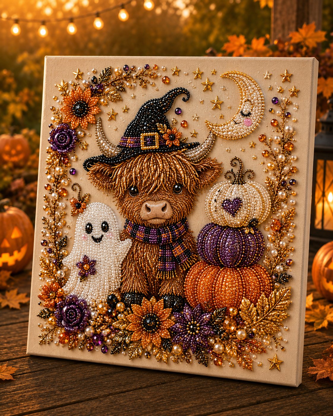 💥 Last Day 48% OFF – 👻✨ Halloween Pearl Art DIY Kit – Turn Tiny Pearls into Spooky-Cute Magic