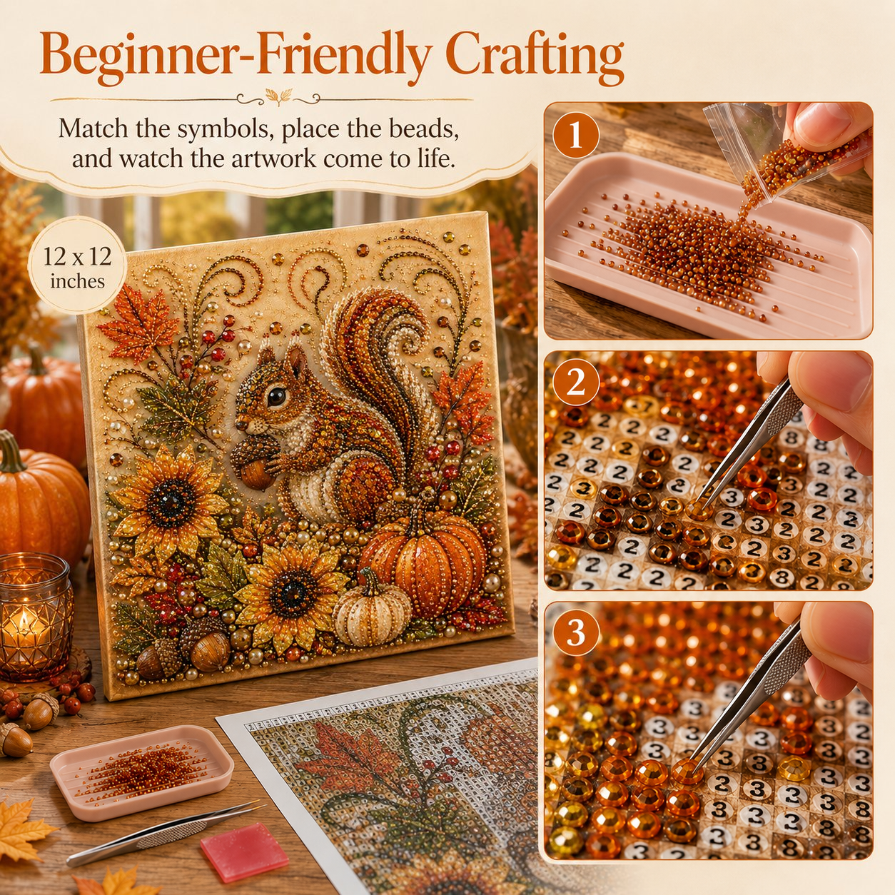 🔥 Last Day 49% OFF - 🍂💎 Autumn Pearl Painting Kit – Relaxing DIY Craft to Create Sparkling Fall Artwork 🖌️