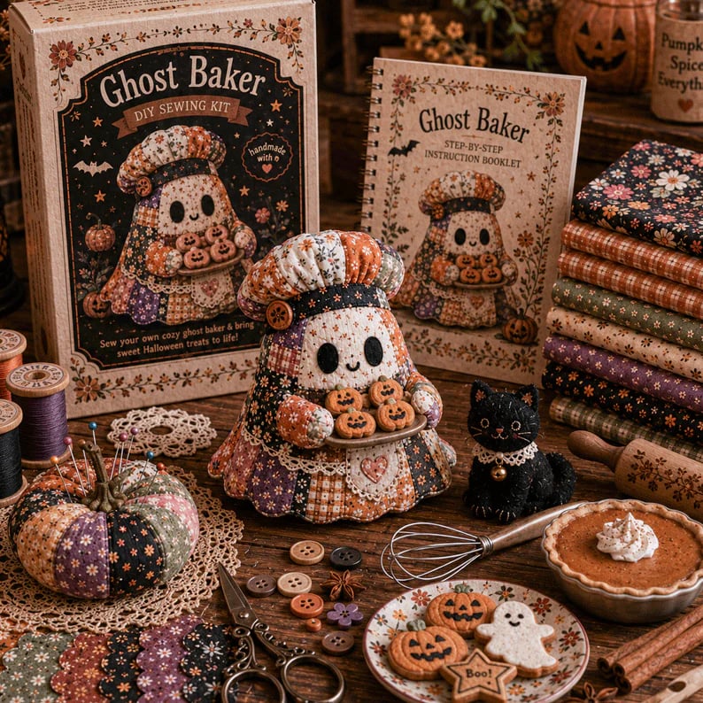 👻Little Ghost’s Cozy Halloween DIY Patchwork Kit