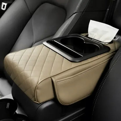 ✨Multifunctional PU Leather Car Armrest Box Mat– Universal Fit for Any Vehicle