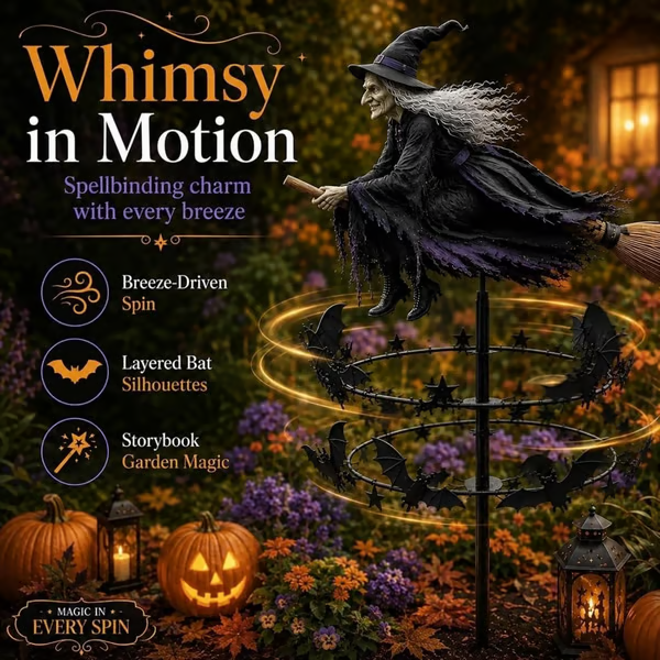 🎁2026 NEW HOT SALE 49% OFF🧙‍♀️ Enchanted Witch Garden Wind Spinner
