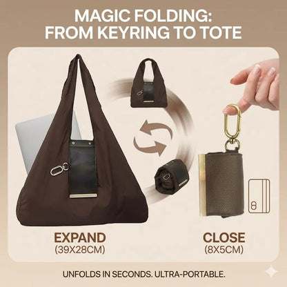 Keychain Storage Pouch, Large-Capacity Eco-Friendly Cloth Bag, Convenient Shopping Bag, Keychain, and Accessories Pouch