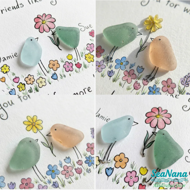 Heartfelt Sea Glass Bird Art: Unique Gifts to Honor Your Closest Friends