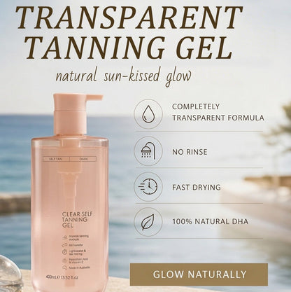 Clear Self Tanning Gel☀️Sun-assisted tanning takes just 4–6 hours