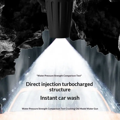 Six-Function Spray Gun Car Wash Hose, Anti- Aging, Explosion-Proof, Anti-Tangling, Quick- Connect Buckle, Car Wash and Watering Spray Gun