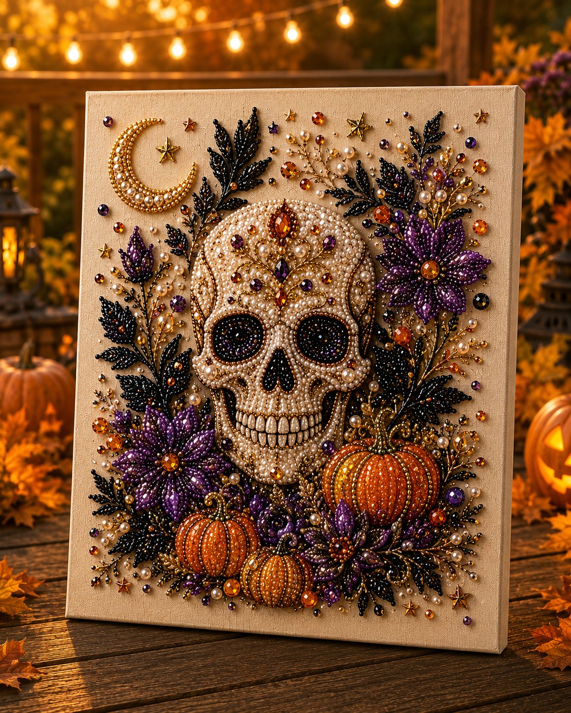 👻 Last Day 60% OFF – 👻✨ Halloween Pearl Art DIY Kit – Turn Tiny Pearls into Spooky-Cute Magic