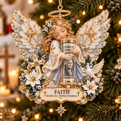 👼💵 3D Angel Christmas Cash Gift Ornament – Holiday Money Holder Keepsake ✨