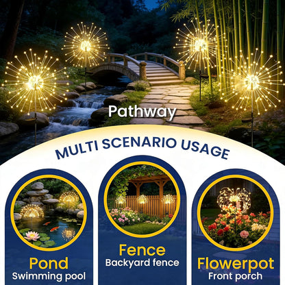 🎃 Halloween Early Bird Sale | 49% OFF Solar Firework Lights Outdoor,200 LED