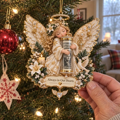 👼💵 3D Angel Christmas Cash Gift Ornament – Holiday Money Holder Keepsake ✨