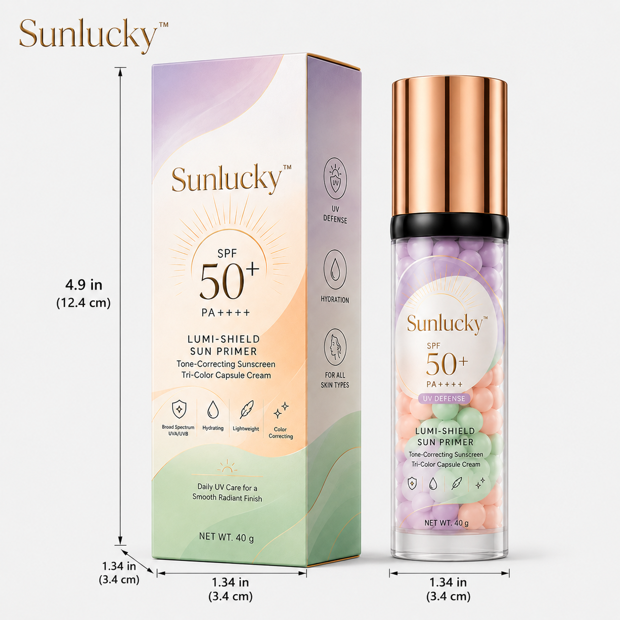 Sunluckyshop™ Three-Color Protective Isolation Cream with SPF 50 Coverage