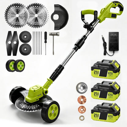🔥HOT SEAL 3-in-1 Cordless Lawn Mower with 2×21V Batteries, German Quality Lightweight Grass Trimmer & Edger for Small to Medium Gardens