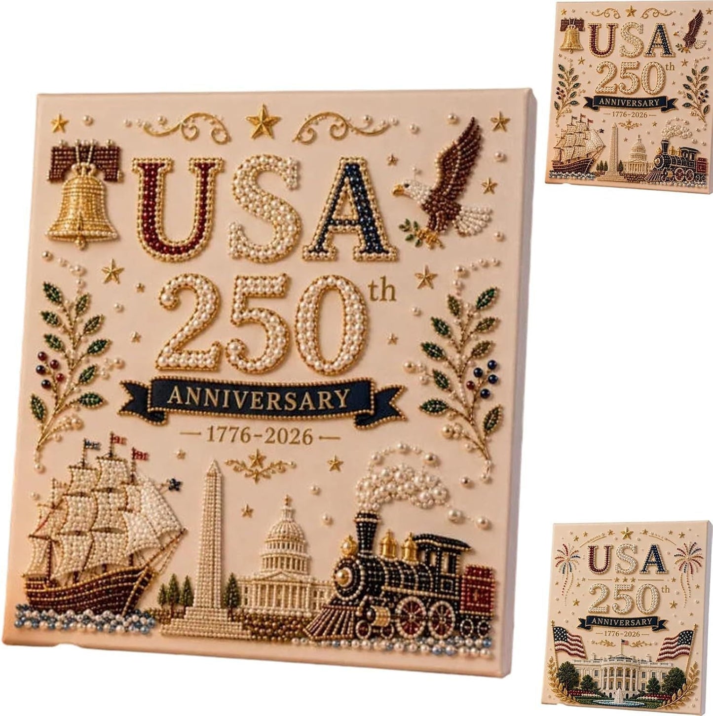 🔥LAST DAY 59% OFF - 🇺🇸 USA 250th Anniversary DIY Pearl Painting Kit ✨❤️‍🔥