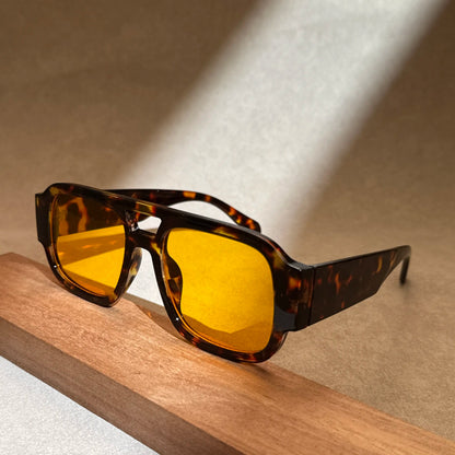 Stylish Aviator Sunglasses for Men and Women ,Trendy Rectangular Shape, Fashionable Design, Perfect for Outdoor Activities and Everyday Wear