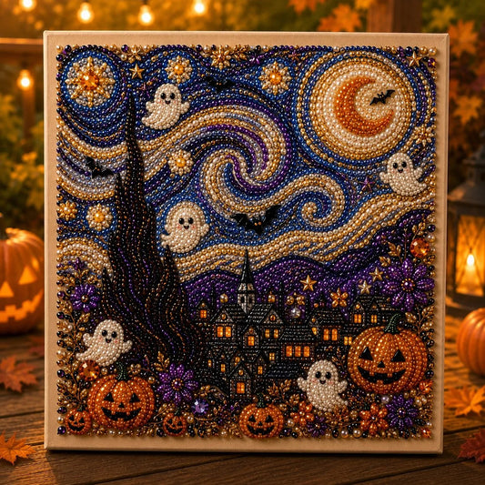 🎃👻 Premium 3D Pearl Halloween Wall Art Kit