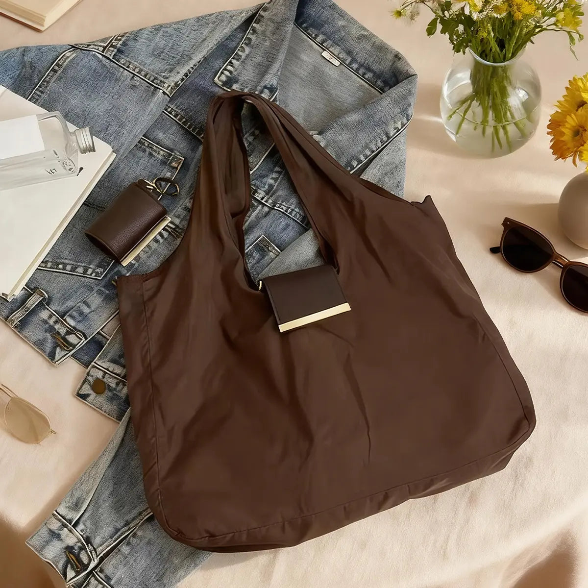 Keychain Storage Pouch, Large-Capacity Eco-Friendly Cloth Bag, Convenient Shopping Bag, Keychain, and Accessories Pouch