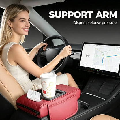 ✨Multifunctional PU Leather Car Armrest Box Mat– Universal Fit for Any Vehicle