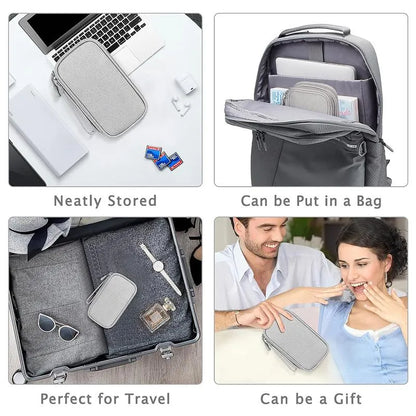 🔥Travel Cable Organizer Pouch, Double Layers All-in-One Storage Bag for Cord