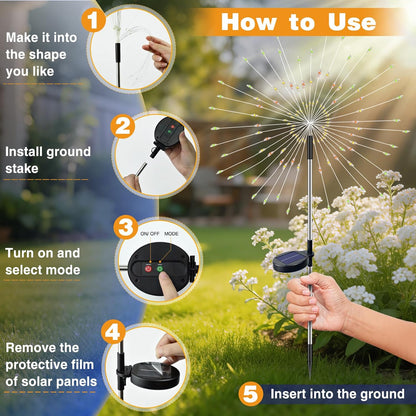 🎃 Halloween Early Bird Sale | 49% OFF Solar Firework Lights Outdoor,200 LED