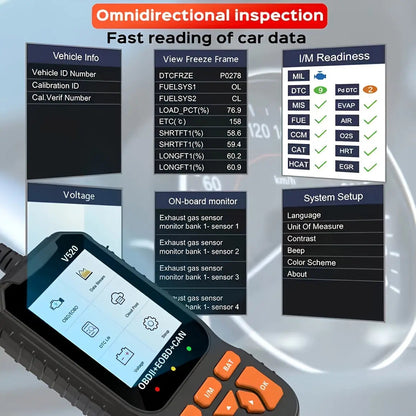 Scanner Car Diagnostic Tool, Code Reader with Live Data Stream