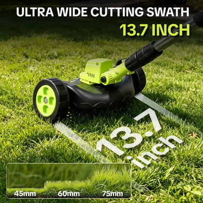 🔥HOT SEAL 3-in-1 Cordless Lawn Mower with 2×21V Batteries, German Quality Lightweight Grass Trimmer & Edger for Small to Medium Gardens