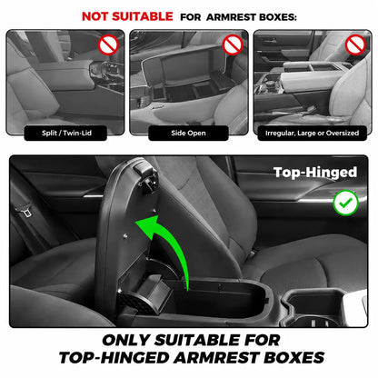 ✨Multifunctional PU Leather Car Armrest Box Mat– Universal Fit for Any Vehicle