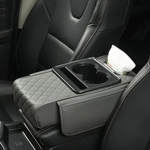 ✨Multifunctional PU Leather Car Armrest Box Mat– Universal Fit for Any Vehicle