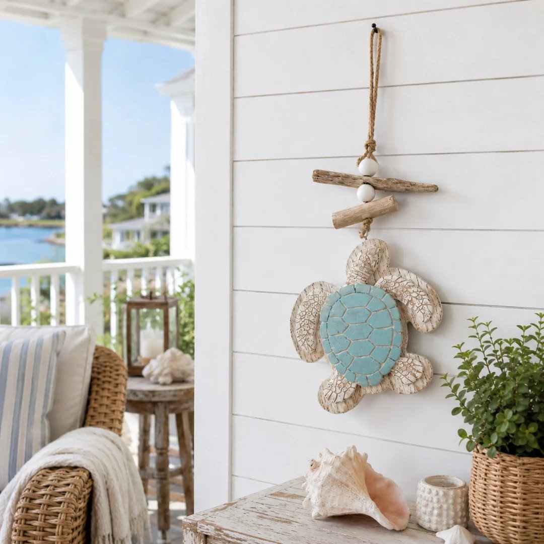 🐢Lighted Coastal Sea Turtle Hanging Wall Decor with Remote