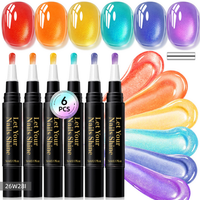 6 Colors Cat Eye One-Step Gel Pens -I