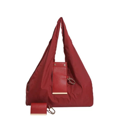 Red foldable keychain tote