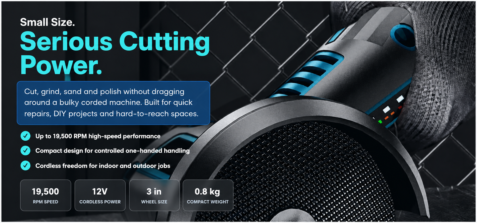 Cordless Mini Angle Grinder