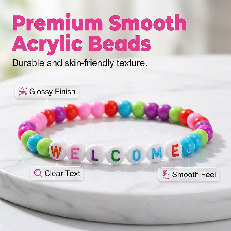 🧶❤️ Pack of 25 Welcome Bead Bracelets – Strengthen Classroom Friendship & Spread Warm Kindness! ✨