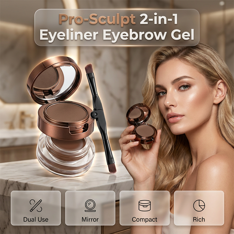💧 Waterproof & Smudge-Proof! 2-in-1 Eyeliner & Brow Gel for a Flawless Look in Seconds. ✨