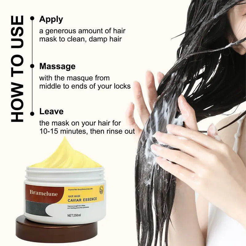 Hair mask application instructions